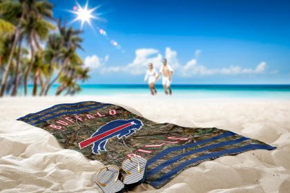 Bills OFFICIAL NFL Realtree "Stripes" Beach Towel; 30" x 60"