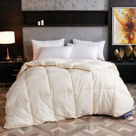 Down Duvet, Winter Duvet, Goose Down Duvet Core, Air Conditioner (Option: Creamywhite-220* 240cm-8)