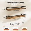 Bathroom Shelf with Towel Bar Set of 2